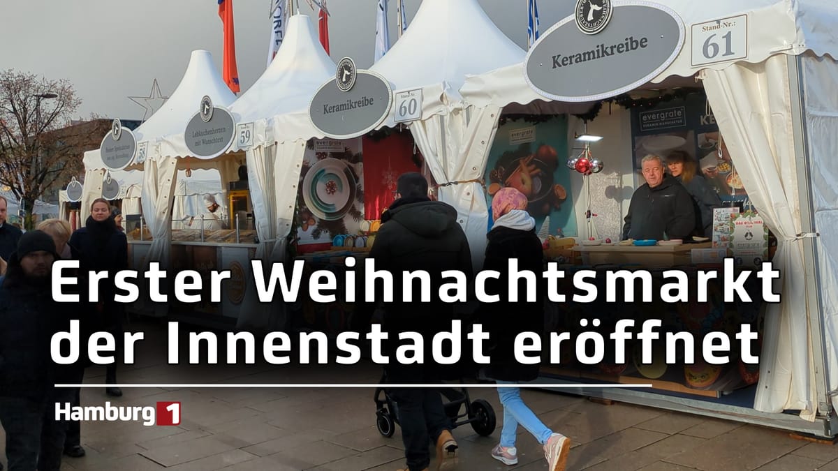 Weißer Weihnachtszauber auf dem Jungfernstieg: Erste Weihnachtsmärkte in der Innenstadt eröffnet