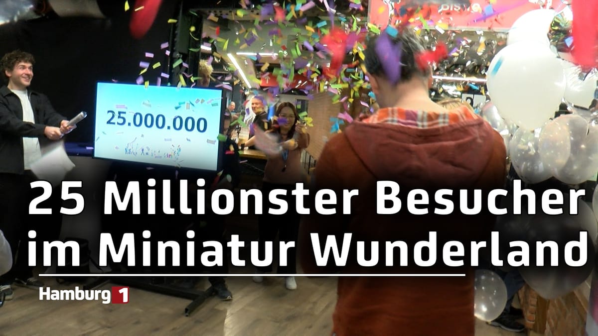 Miniatur Wunderland: 25-millionste Besucherin feierlich begrüßt