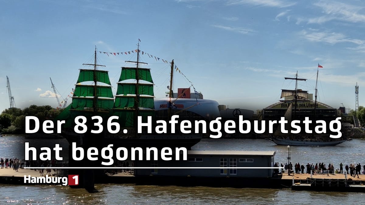 836. Hafengeburtstag: Traditionelle Einlaufparade bei bestem Wetter